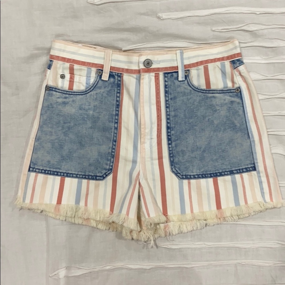 AE Striped Jean Shorts! Never Worn!